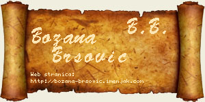 Božana Bršović vizit kartica